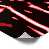 Red Shades Schwarz-weiß Abstrakt Modern Art Motif Poster (Ecke)