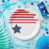 Red Shades with Blue Star - Customizable Pappteller (Party)