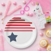 Red Shades with Blue Star - Customizable Pappteller (Party)