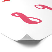 Red Shades Zahlen Null 0 10 Teacher Kinderzimmer Poster (Ecke)