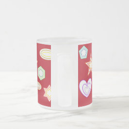 Red shapes mug mattglastasse
