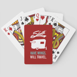 Red Shasta Camper RV Camping Cards Spielkarten