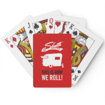 Red Shasta Camper RV Camping Cards