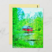 RED SHED GREEN POSTCARD POSTKARTE (Vorne/Hinten)