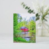 RED SHED POSTCARD POSTKARTE (Stehend Vorderseite)