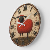Red Sheep Große Wanduhr (Winkel)