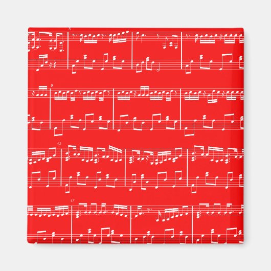 Red Sheet Music Magnet (Vorne)