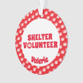 Red Shelter Volunteer Ornament (Vorderseite)