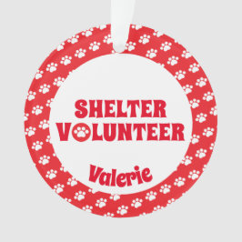 Red Shelter Volunteer Ornament