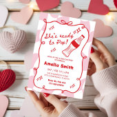 Red She's Ready to Pop cola Soda Baby shower  Einladung