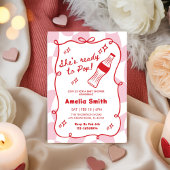 Red She's Ready to Pop cola Soda Baby shower  Einladung