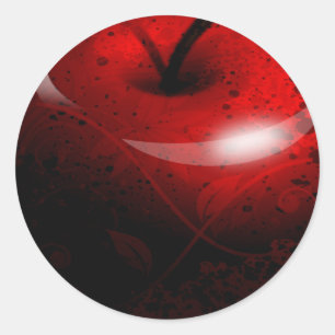 Red Shiny Apple - Verbotenes Obst Runder Aufkleber
