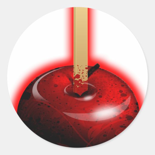 Red Shiny Apple - Verbotenes Obst Runder Aufkleber (Vorderseite)