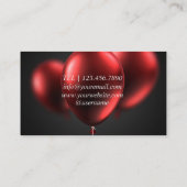 Red Shiny Balloons Visitenkarte (Rückseite)