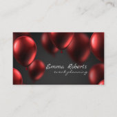 Red Shiny Balloons Visitenkarte (Vorderseite)