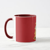 Red Shiny Christmas Tree Personalized Photo Tasse (Links)