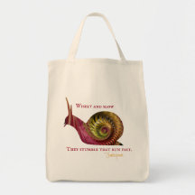 Red Shiny Fraktal Snail mit Shakespeare Quote