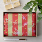 Red Shiny Gold Streifen Confetti und Glitzern Seidenpapier (Geschenk)