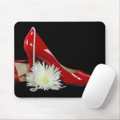 Red Shiny Shoes Mousepad (Mit Mouse)