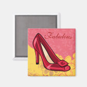 Red Shoe Magnet (Vorderseite/Rückseite)