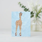 Red Shoes Giraffe Postkarte (Stehend Vorderseite)