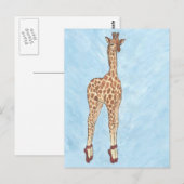 Red Shoes Giraffe Postkarte (Vorne/Hinten)