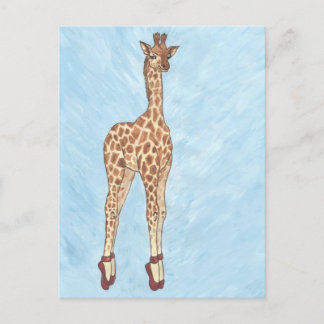 Red Shoes Giraffe Postkarte