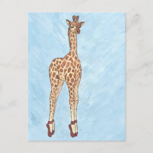 Red Shoes Giraffe Postkarte (Vorderseite)