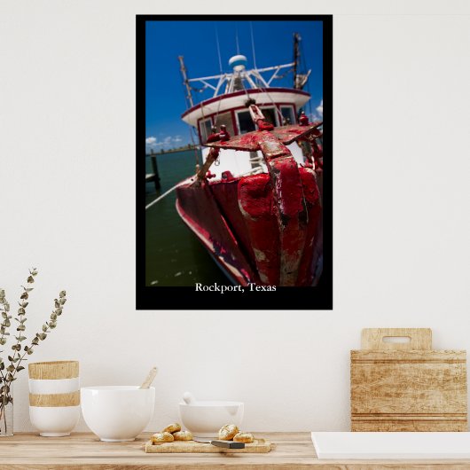 Red Shrimp Boat Poster (Küche)