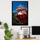 Red Shrimp Boat Poster (Heimbüro)