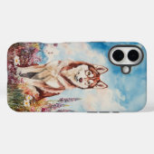 Red Siberian Husky - ein hartes Beispiel für das T Case-Mate iPhone Hülle (Rückseite (Horizontal))