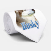 Red Siberian Husky Krawatte (Gerollt)