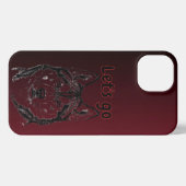 Red Siberian Husky Lets Go Phone Case iPhone Hülle (Rückseite (Horizontal))