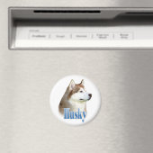 Red Siberian Husky Name - Magnet (In Situ (Geschirrspüler))