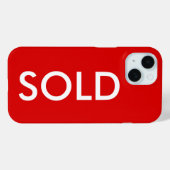 Red Sign Apple iPhone Case Cover VERKAUFT (Rückseite (Horizontal))