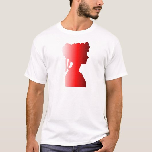 Red Silhouette 1800s Fashion Woman 1 T - Shirt (Vorderseite)