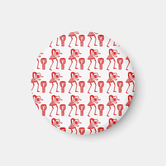 Red Silhouette Dance Magnet (Vorne)