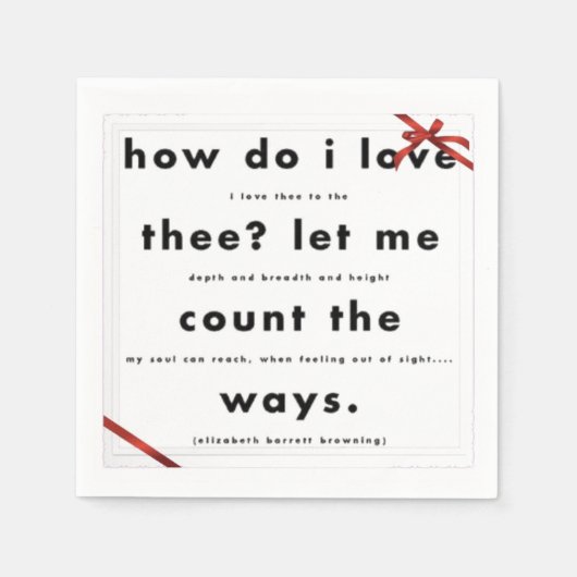 Red Silk Ribbon, wie ich das Papier Napkins Liebe Serviette (Vorderseite)