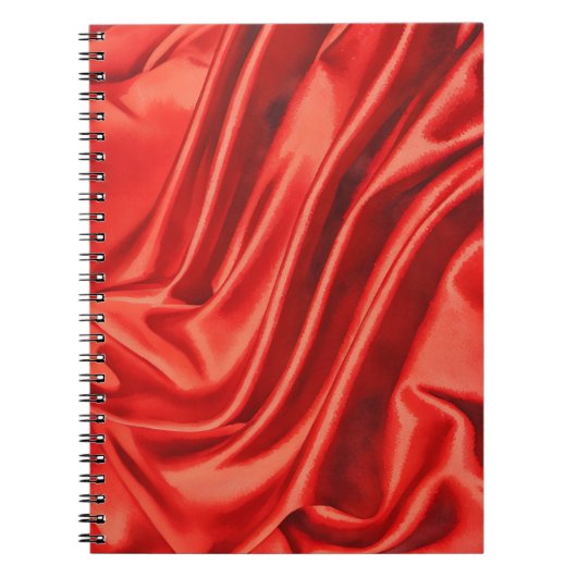 Red Silk Romantic Style Journal Notebook Notizblock (Vorderseite)