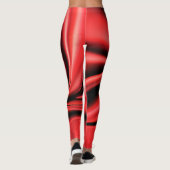 Red Silk Satin Luxus Leggings (Rückseite)