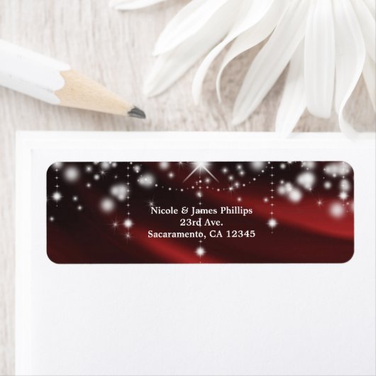 Red Silk & Sparkle Glam Hollywood Party Einladung (Insitu)