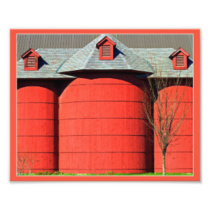 Red Silos Fotodruck