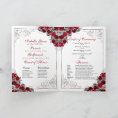 Red Silver Butterfly Quinceanera Programm (Innenseite)