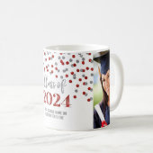 Red Silver Class of 2024 Coffee Tasse (VorderseiteRechts)
