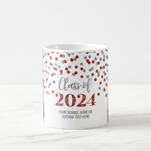 Red Silver Class of 2024 Coffee Tasse