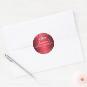 Red Silver Damask & Tiara Sweet 16 Sticker (Umschlag)
