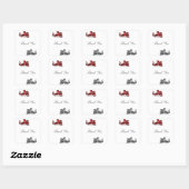 Red Silver Dragon Danke Stickers (Blatt)