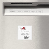 Red Silver Dragon Save the Date Magnet (In Situ (Geschirrspüler))