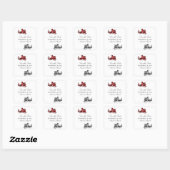 Red Silver Dragon Save the Date Stickers (Blatt)