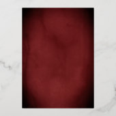 Red Silver Elegante Script Rose Quinceanera Folieneinladung (Rückseite)